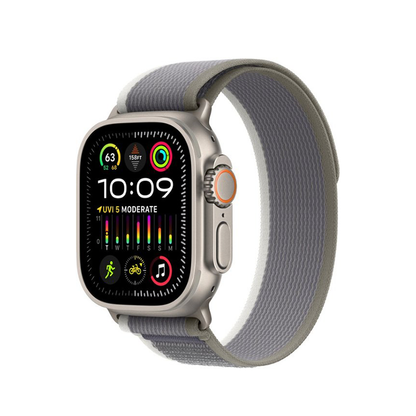 Apple Watch Ultra 2 49mm Cellular Titanium Case w/ Green/Gray Loop MRF43LL/A
