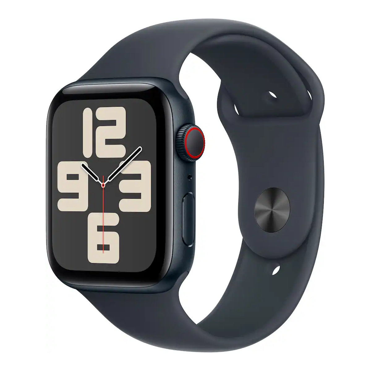 Apple Watch SE 2nd Gen 44mm GPS Cell Midnight Case w Sport Band M/L MXG23LL/A