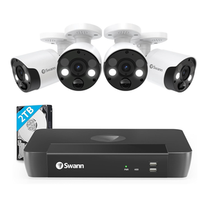 Swann 4K 4-Camera NVR Security System w/ 2TB HDD + Spotlight SWNVK-886804FB-US