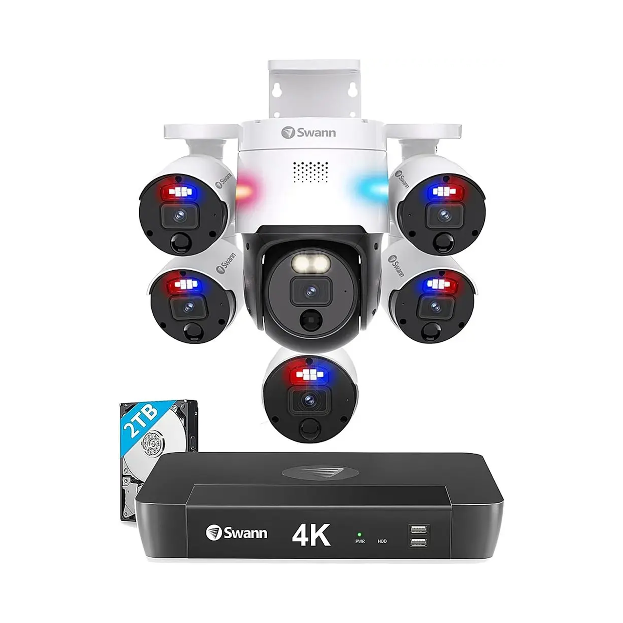 Swann 6 Camera 8 Channel 12MP Professional NVR Security System SONVK-890005B1PT