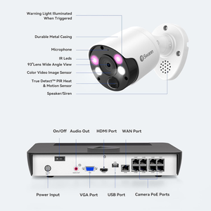 Swann 4K 4-Camera NVR Security System w/ 2TB HDD + Spotlight SWNVK-886804FB-US