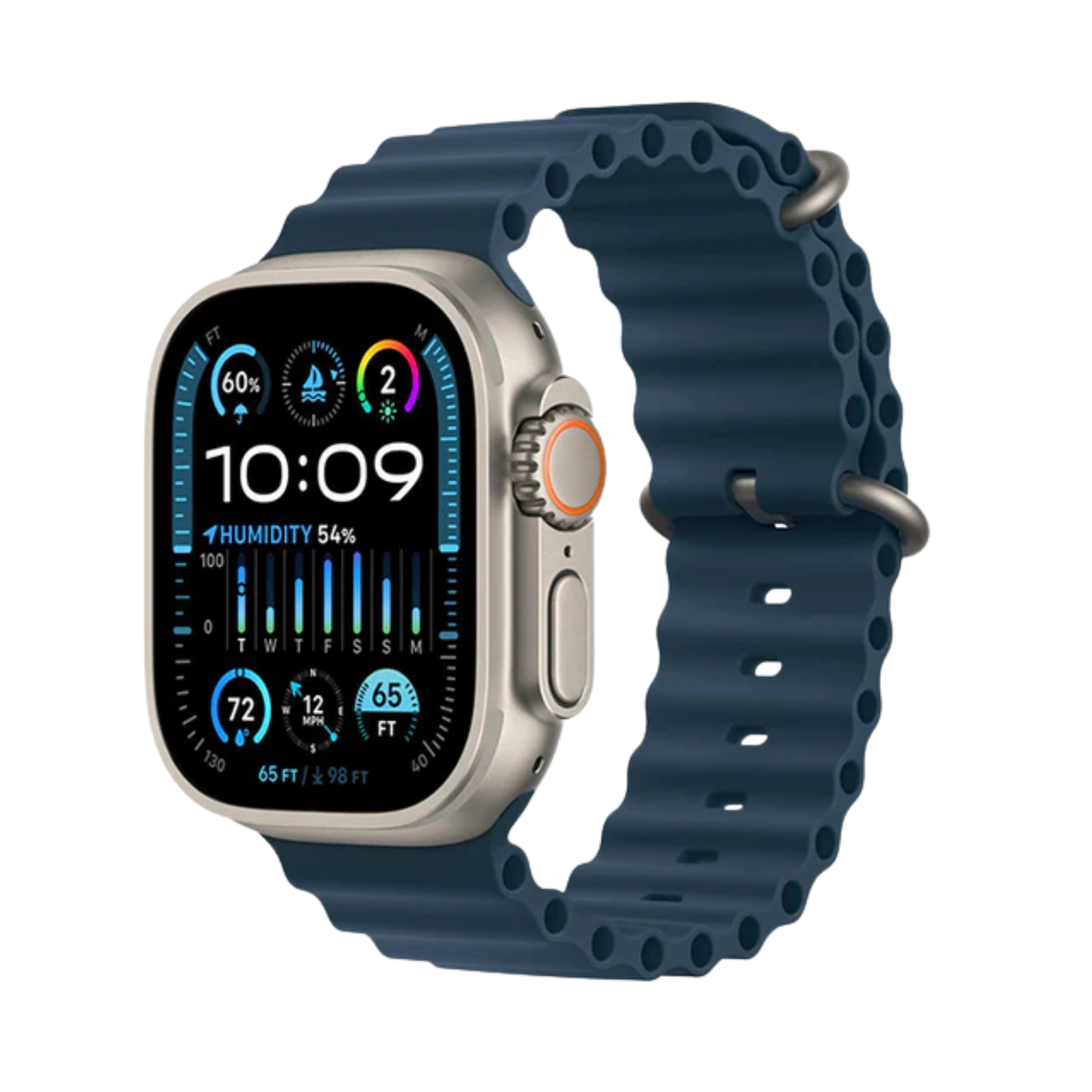 Apple Watch - アップル Apple Watch Ultra 2 49mm チタニウム ブルー Apple Watch Ultra 2 49mm GPS + Cell Titanium Case w Blue Ocean Band MR