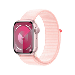 Apple Watch Series 9 45mm GPS Pink Case with Light Pink Sport Loop MR9J3LL/A