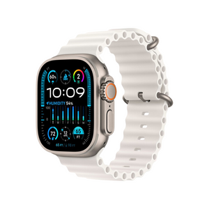 Apple Watch Ultra 2 49mm Cellular Titanium Case w/ White Ocean Band MREJ3LL/A
