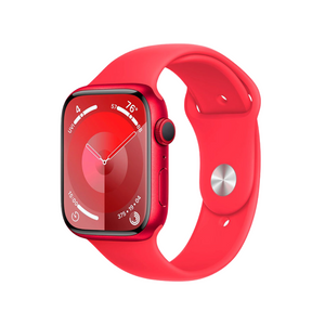 Apple Watch Series 9 45mm GPS RED Aluminum Case w/ Red Sport Band M/L MRXK3LL/A - quickshipelectronics