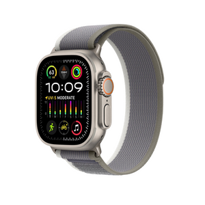 Apple Watch Ultra 2 49mm Cellular Titanium Case w/ Green/Gray Loop S/M MRF33LL/A - quickshipelectronics