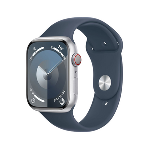 Apple Watch Series 9 GPS Cell 45mm Silver Storm Blue S/M MRMG3LL/A 2023 Model - quickshipelectronics