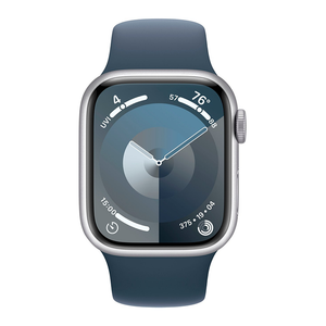 Apple Watch Series 9 41mm GPS Silver Case w/ Storm Blue Band S/M MR903LL/A 2023 - quickshipelectronics