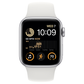 Apple Watch SE 2nd Gen 40mm Silver Case w/ White Sport Band S/M MNT93LL/A - quickshipelectronics