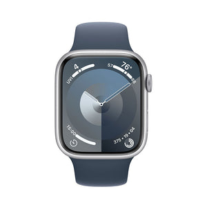 Apple Watch Series 9 GPS Cell 45mm Silver Storm Blue S/M MRMG3LL/A 2023 Model - quickshipelectronics
