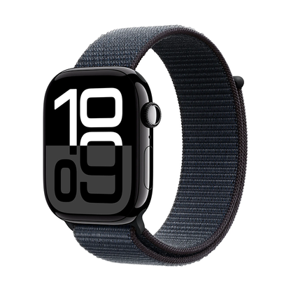 Apple Watch Series 10 46mm GPS + Cell Jet Black Case w Ink Sport Loop MWY53LW/A