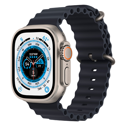Apple Watch Ultra 49mm Cellular Titanium Case w/ Midnight Ocean Band MQET3LL/A