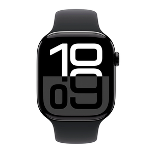 Apple Watch Series 10 46mm GPS Jet Black Case w Black Sport Band S/M MWWP3LW/A