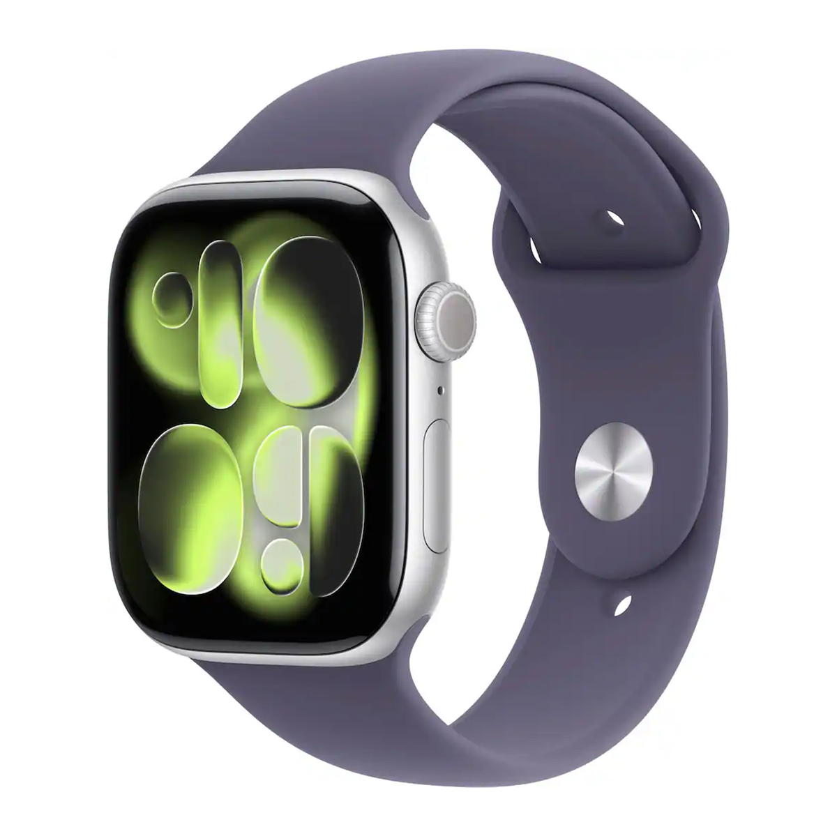 Apple Watch Series 11 46mm GPS Silver Case w/ Purple Fog Sport Band MEVA4LW/A