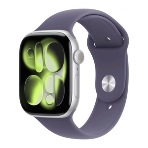 Apple Watch Series 11 46mm GPS Silver Case w/ Purple Fog Sport Band MEVA4LW/A