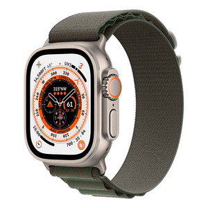 Apple Watch Ultra 49mm Cellular Titanium Case w/ Green Alpine Loop M MQEW3LL/A