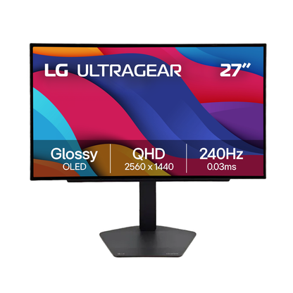 LG 27 Inch UltraGear QHD 1440p OLED 240Hz Gaming Monitor, Black, 27GX704A-B