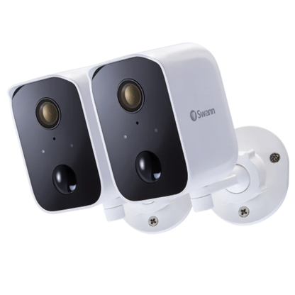 Swann CoreCam Wireless 1080p Security Cameras 2-Pack - White SWIFI-CORECAMPK2-GL