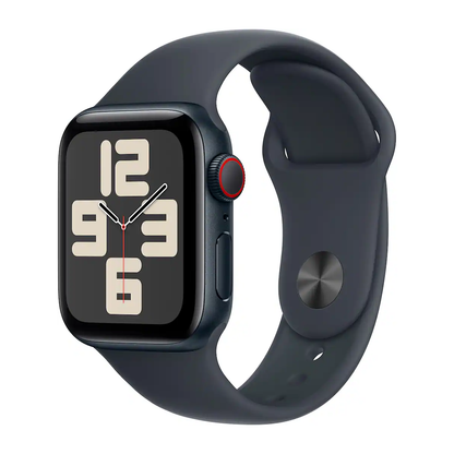 Apple Watch SE 2nd Gen 40mm GPS Cell Midnight Case w Sport Band S/M MXFR3LL/A