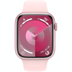 Apple Watch Series 9 45mm GPS Pink Case with Light Pink Sport Band M/L MR9H3LL/A