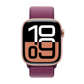 Apple Watch Series 10 42mm GPS Rose Gold Case w Plum Sport Loop MWWK3LW/A 2024