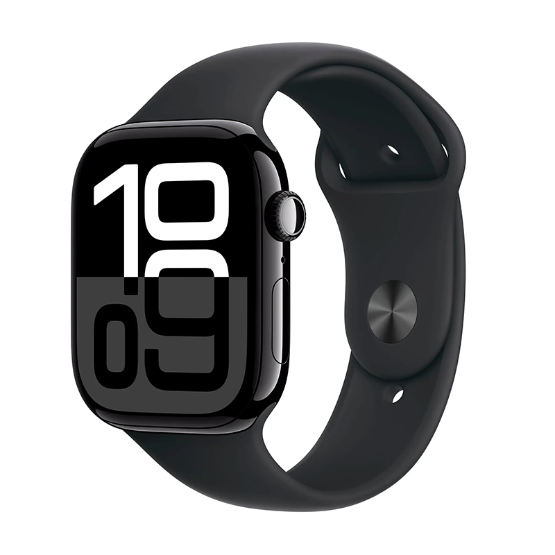 Apple Watch Series 10 46mm GPS Cellular Jet Black Case Sport Band S/M MWY33LW/A