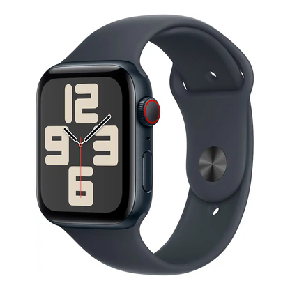 Apple Watch SE 2nd Gen 44mm GPS Cell Midnight Case w Sport Band M/L MXG23LL/A