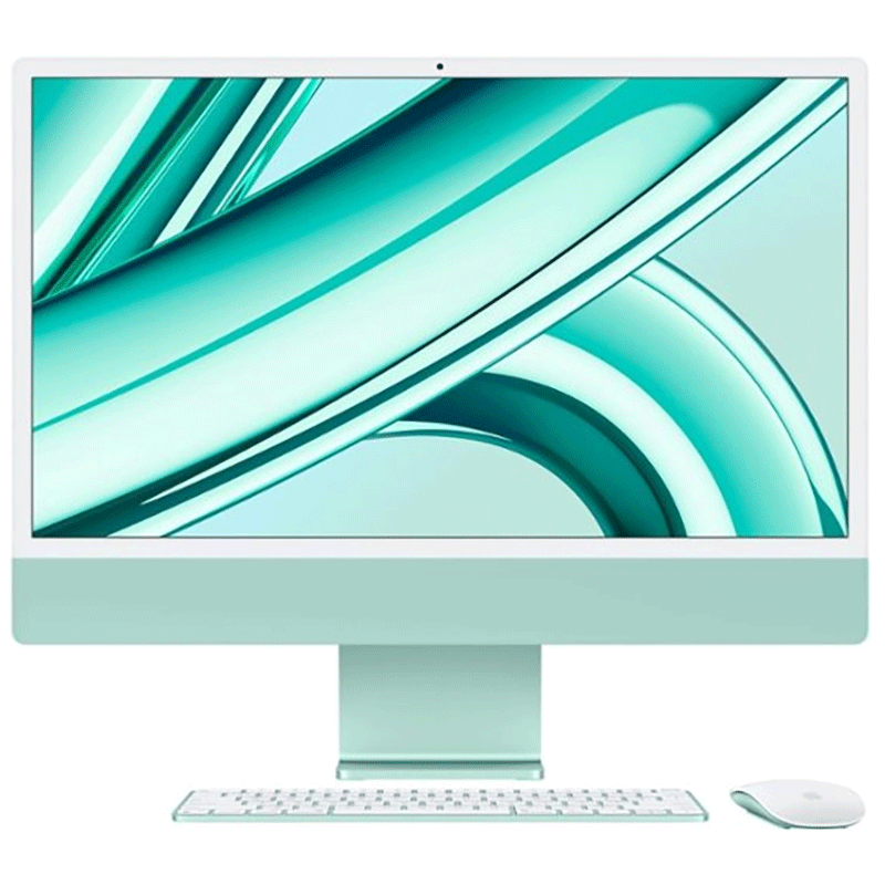 Apple iMac 24"  All-in-One M3 chip 8GB RAM 256GB SSD Green MQRN3LL/A-quickshipelectronics