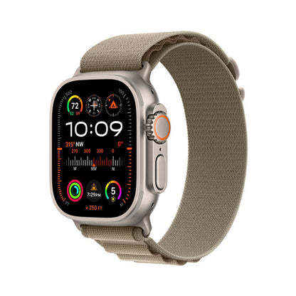 Apple Watch Ultra 2 49mm GPS + Cell Titanium Case w/Olive Alpine Loop MREY3LL/A