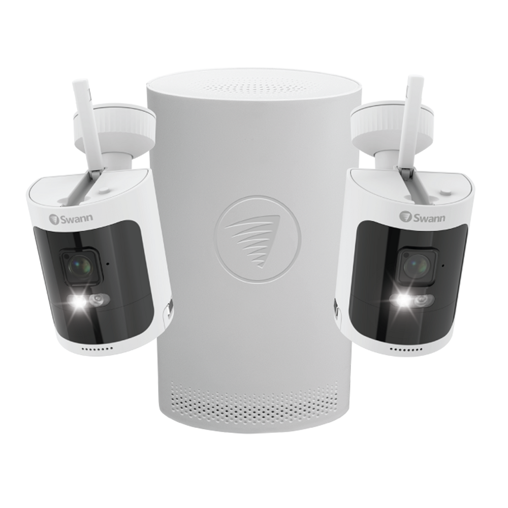 Swann AllSecure600 2K Wireless Security Kit w 2 Cameras & NVR Tower SWNVK-600KH2