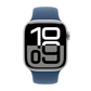 Apple Watch Series 10 GPS Cell 42mm Silver Case w Denim Sport Band M/L MWX43LW/A