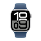 Apple Watch Series 10 GPS+Cell 42mm Silver Case w Denim Sport Band M/L MWX43LW/A