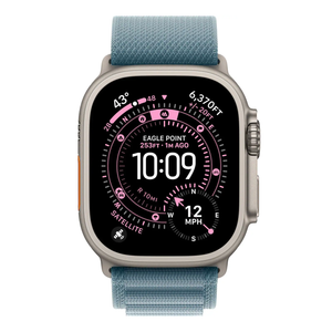 Apple Watch Ultra 3 49mm LTE Natural Titanium w Light Blue Alpine Loop MEWP4LW/A