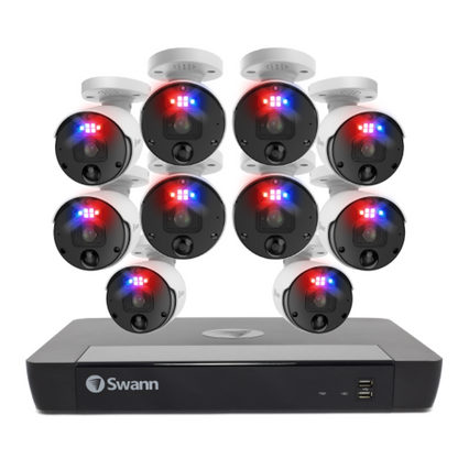 Swann Pro 10 Camera 16 Channel 12MP NVR Security System 2TB PoE SONVK-16900010
