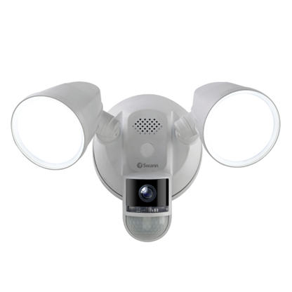 Swann 4K Floodlight Security Camera w Siren Heat/Motion Detection SWIFI-4KFLOCAM