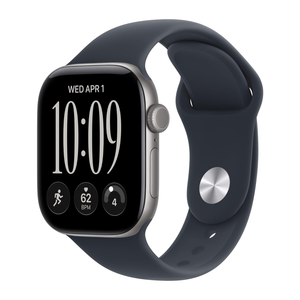 Apple Watch Series 12 42mm GPS Space Gray Case with Navy Blue Band S/M MJE74LS/A