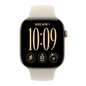 Apple Watch Series 12 46mm GPS Light Gold Case w Sand Sport Band M/L MJEP4LS/A