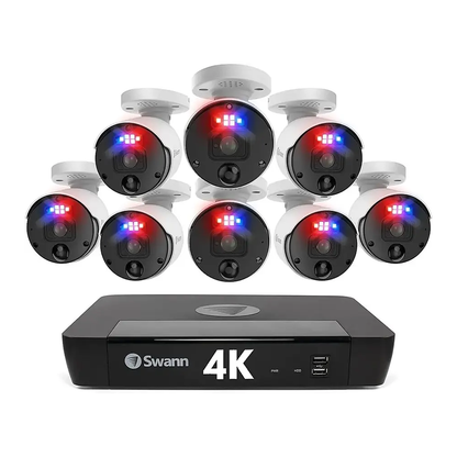 Swann Pro 8-Channel 8 Camera 4K UHD PoE 2TB NVR Security System SWNVK-889808-US