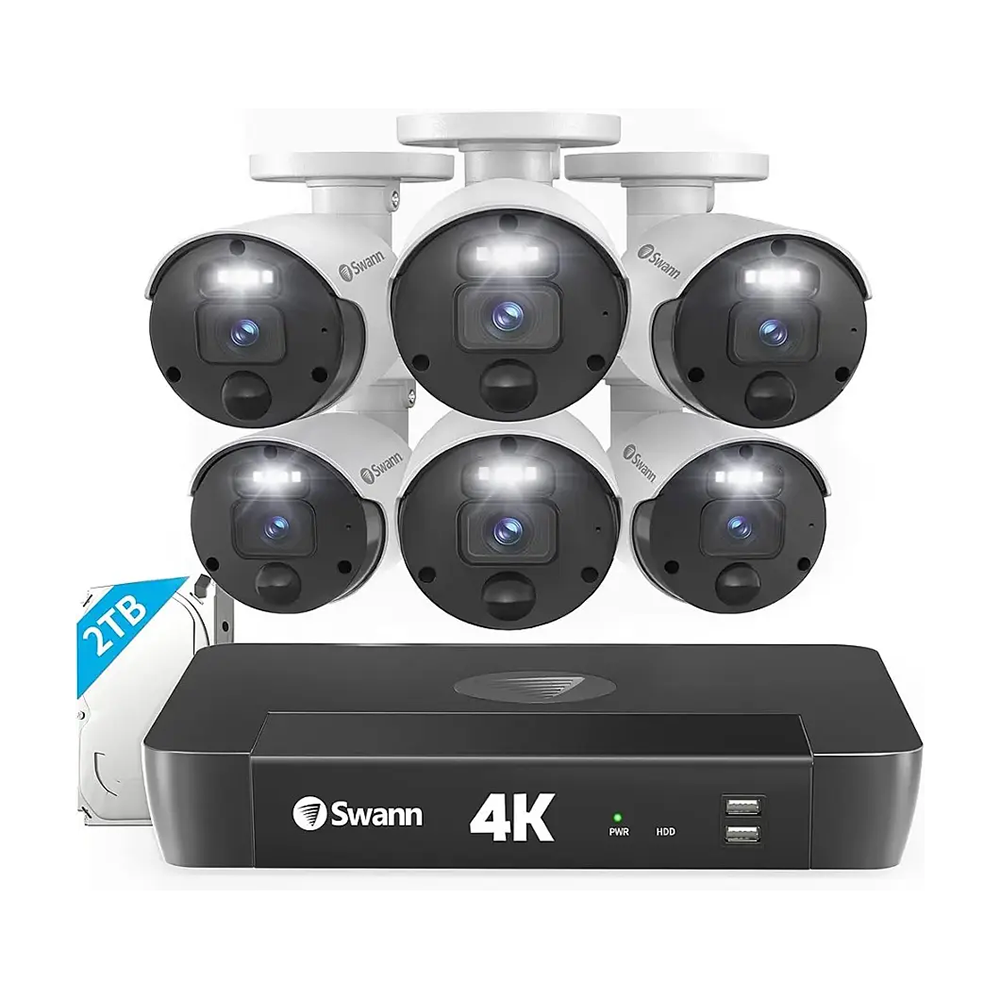 Swann Master Series 6-Camera 4K UHD Home Security System 2TB HDD SONVK-876806-US