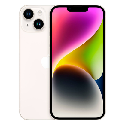 Apple iPhone 14 Factory Unlocked 128GB Starlight MPUN3LL/A iOS Smartphone