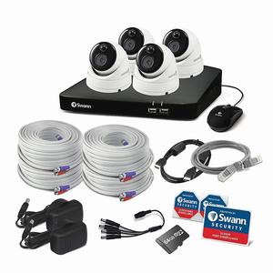 Swann 4-Channel 4 Dome Camera FHD DVR Security System w 64GB SODVK-446854D-US