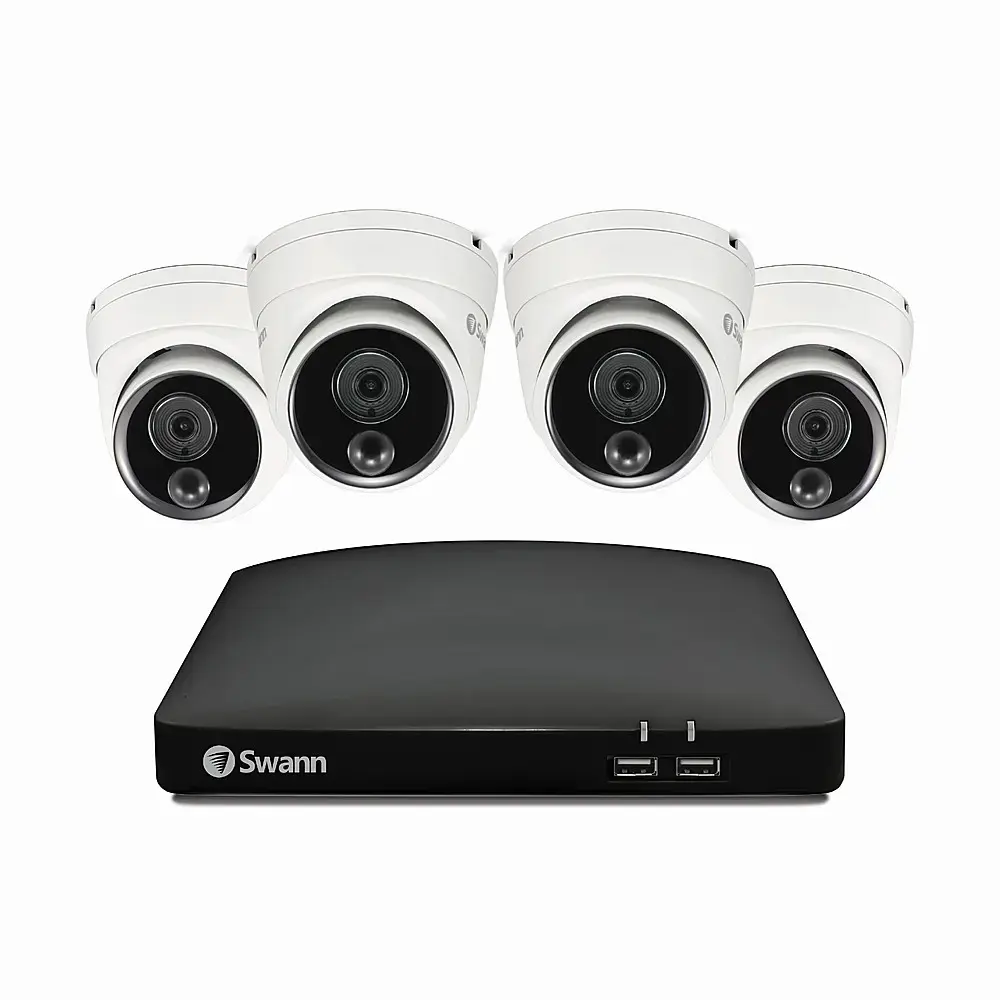 Swann 4-Channel 4 Dome Camera FHD DVR Security System w 64GB SODVK-446854D-US