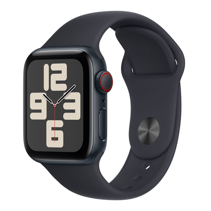 Apple Watch SE 2nd Gen 40mm GPS Cellular Midnight Case Sport Band M/L MRG93LL/A