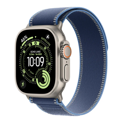 Apple Watch Ultra 3 49mm GPS Cell Natural Titanium w/ Blue Trail Loop MEWU4LW/A