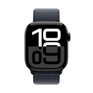 Apple Watch Series 10 42mm GPS Jet Black Case w Ink Sport Loop MWWG3LW/A 2024