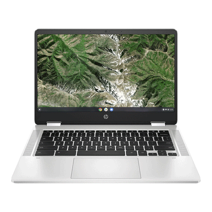 HP Chromebook x360 14" Intel Celeron N4020 4GB RAM 64GB eMMC Silver 14A-CA0036NR