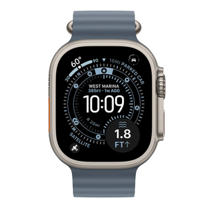 Apple Watch Ultra 3 49mm Cell Natural Titanium Anchor Blue Ocean Band MEWH4LW/A