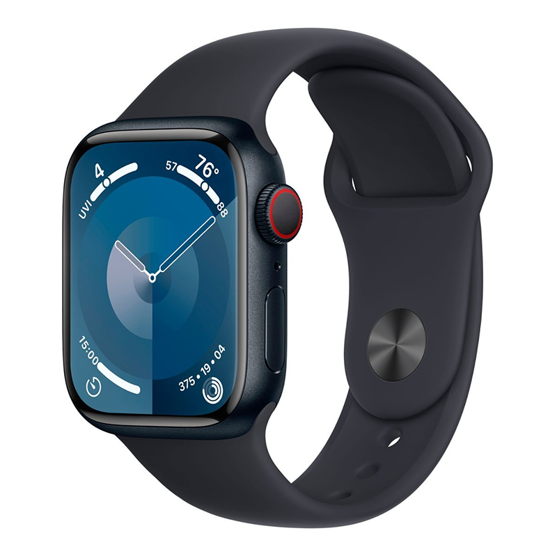 Apple Watch Series 9 41mm Cellular Midnight Case w/ Midnight Band S/M MRHR3LL/A