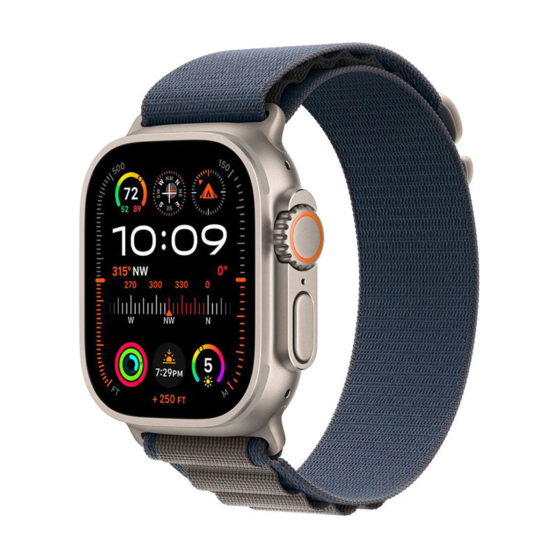 Apple Watch Ultra 2 GPS+Cellular 49mm Titanium Case w Blue Alpine Loop MREK3LL/A