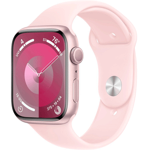 Apple Watch Series 9 45mm GPS Pink Case with Light Pink Sport Band M/L MR9H3LL/A